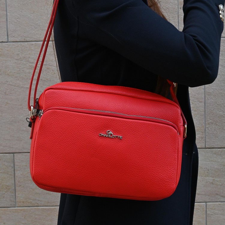 Charlotte piros válltáska