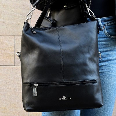 Charlotte fekete átdobós táska