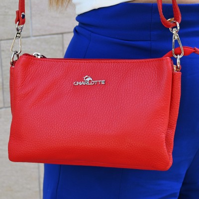 Charlotte piros átdobós táska
