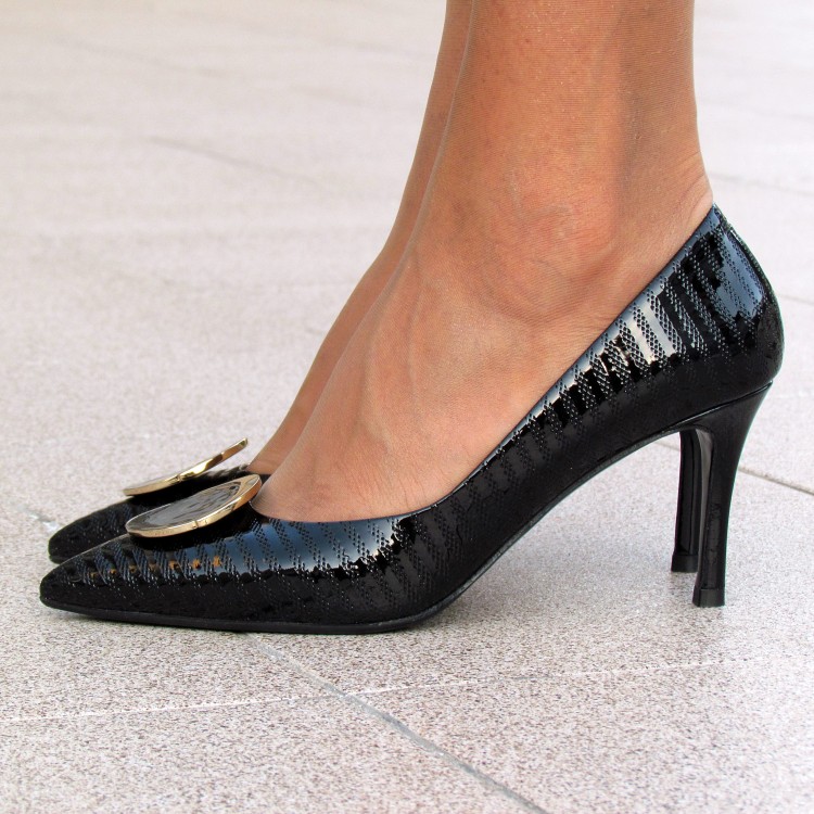 Giorgio Fabiani fekete alkalmi cipő