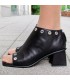 Giovanna Grazzini fekete elöl nyitott cipő
