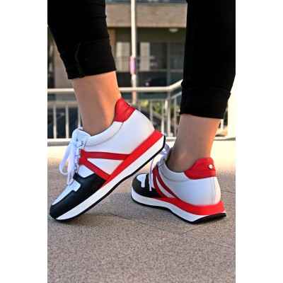 Kelton fehér-piros-fekete sportcipő