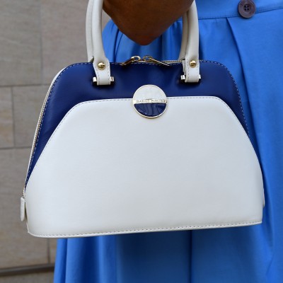 Marino Fabiani krém-kék táska