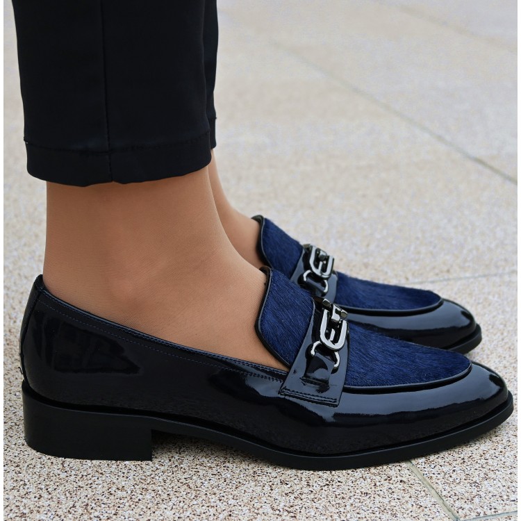 Pertini fekete-kék cipő