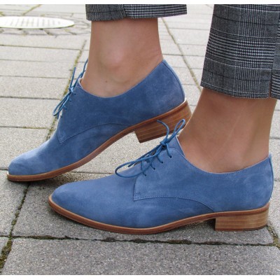 Pertini kék velúr fűzős cipő