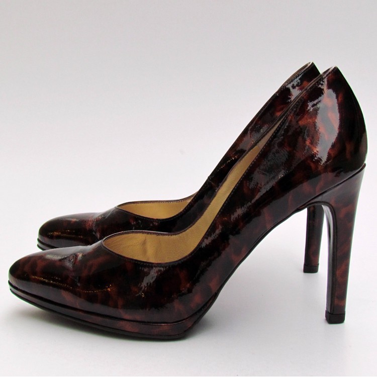 Peter Kaiser sötétbarna mintás cipő