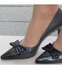 Peter Kaiser fekete-szürke lakk cipő