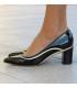 Sandro Vicari fekete-bézs alkalmi cipő