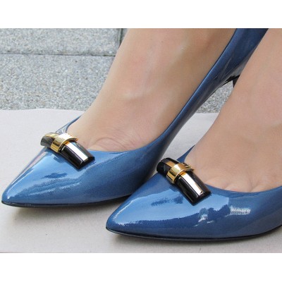 Sandro Vicari kék magas cipő