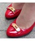 Sandro Vicari piros magassarkú cipő