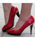 Sandro Vicari piros magassarkú cipő